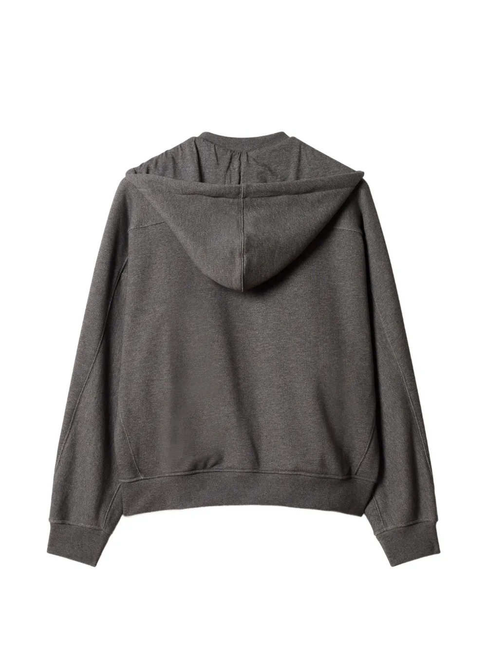 Maison Kitsuné College logo-embroidered drawstring hoodie Grijs