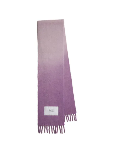 Maison Kitsuné gradient fringed scarf