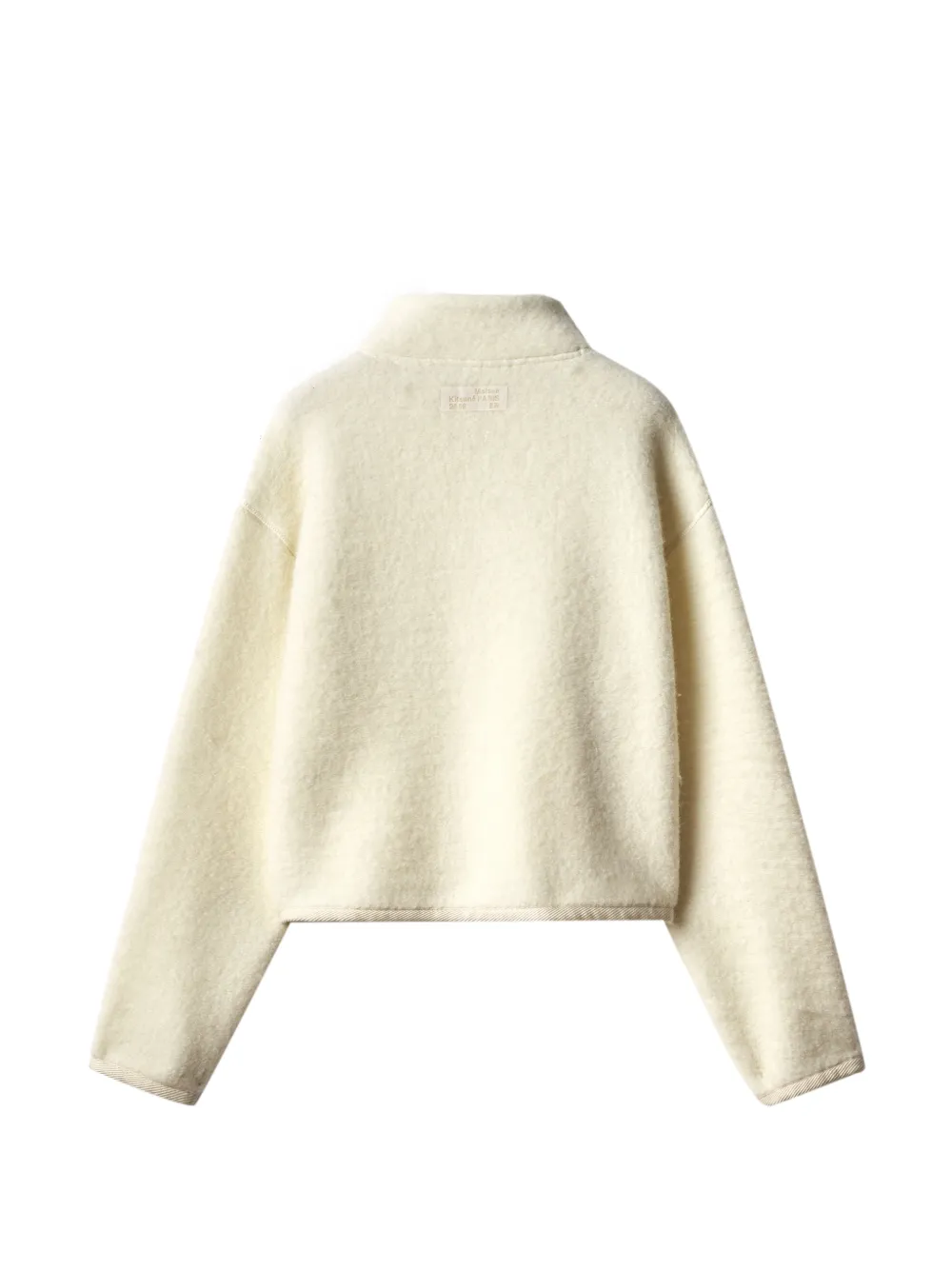 Maison Kitsuné half-zip wool-blend jacket Beige
