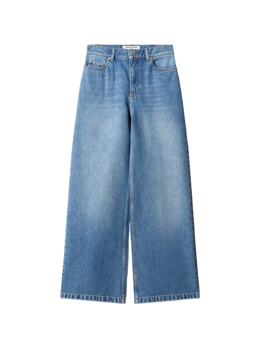 Maison Kitsuné wide-leg jeans - Blau
