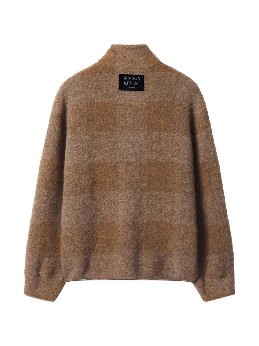 Maison Kitsuné Popover check-pattern virgin wool jacket Bruin