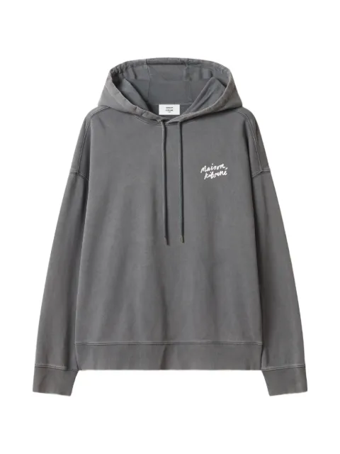 Maison Kitsuné hoodie con logo estampado y cordones