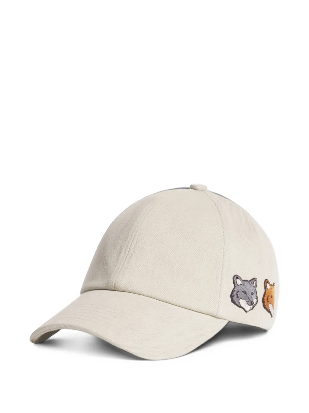 Maison Kitsuné fox-patch baseball cap Grijs