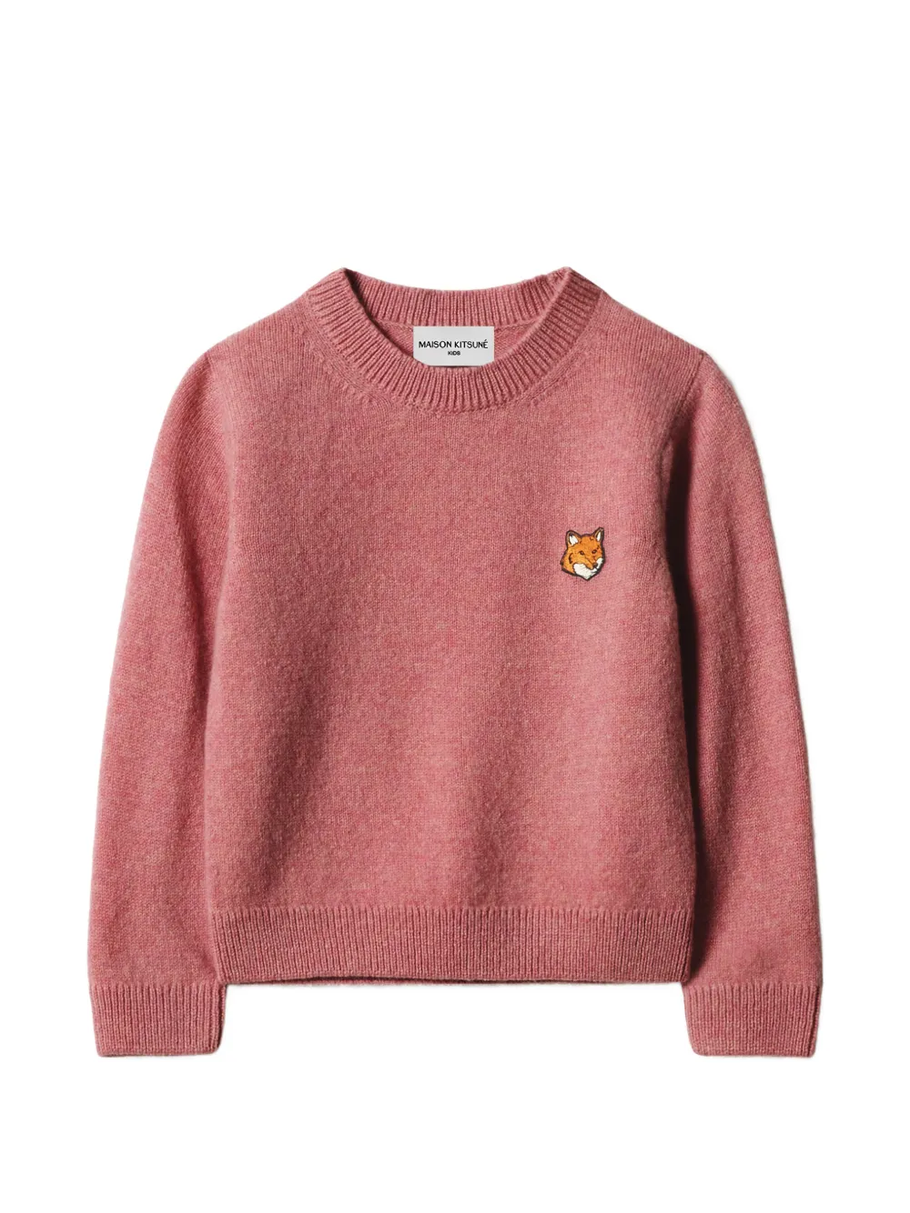 Maison Kitsuné Fox-Head-patch jumper - Rosa