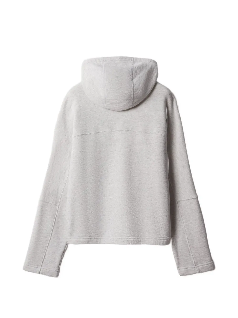 Maison Kitsuné logo-patch drawstring hoodie Grijs