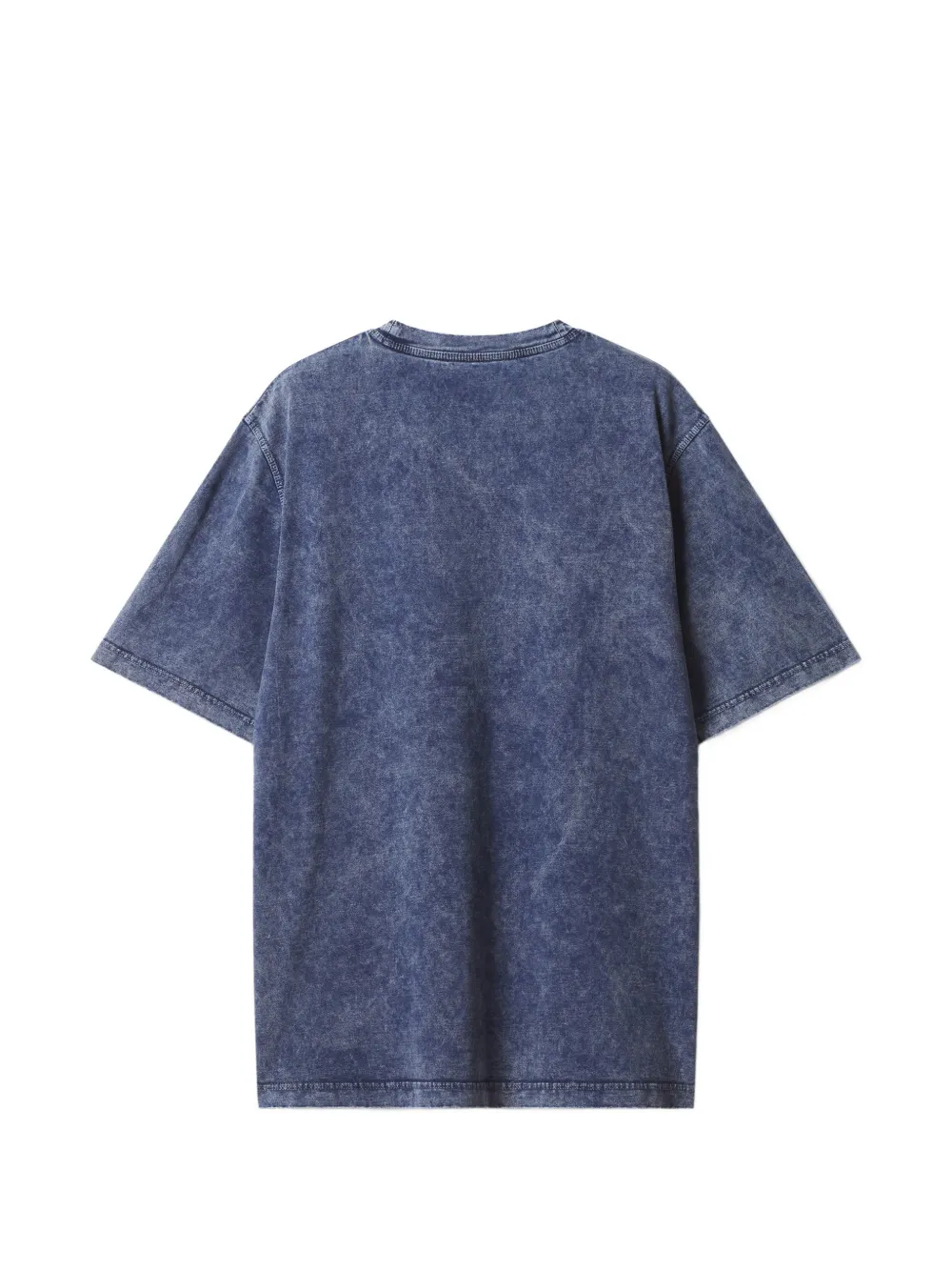 Maison Kitsuné College acid-wash t-shirt Blauw