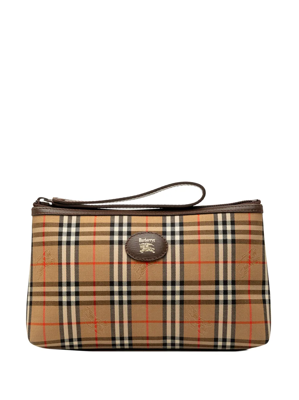 Burberry Pre-Owned 2000-2017 Haymarket Check Canvas clutch bag - Nude