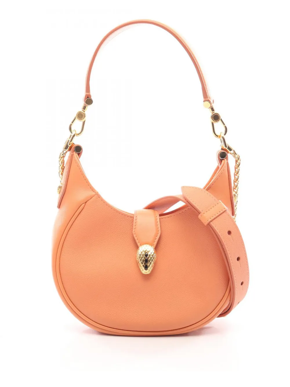 Bvlgari Pre-Owned 2000-2026 Small Leather Serpenti Ellipse satchel - Orange