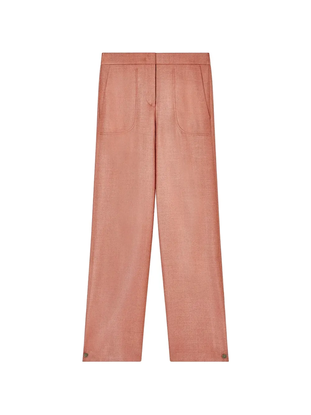 Giorgio Armani button-hem straight-leg trousers Oranje