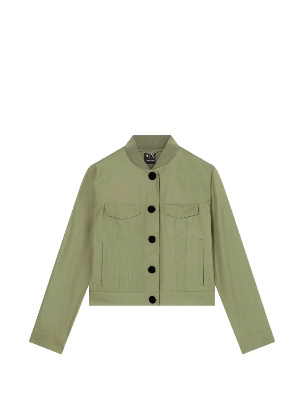 Armani Exchange button-up bomber jacket Groen