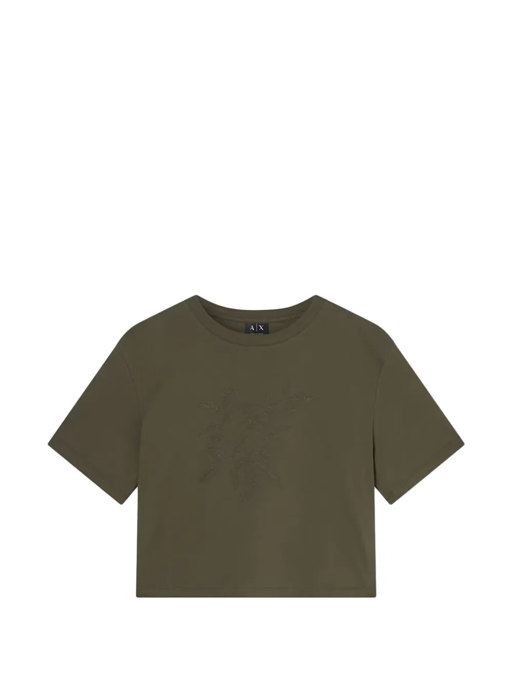 Armani Exchange cotton cropped T-shirt - Verde