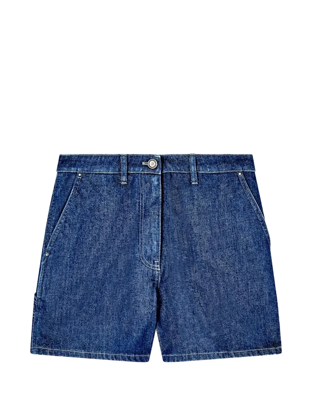 Giorgio Armani contrast-stitch denim shorts Blauw