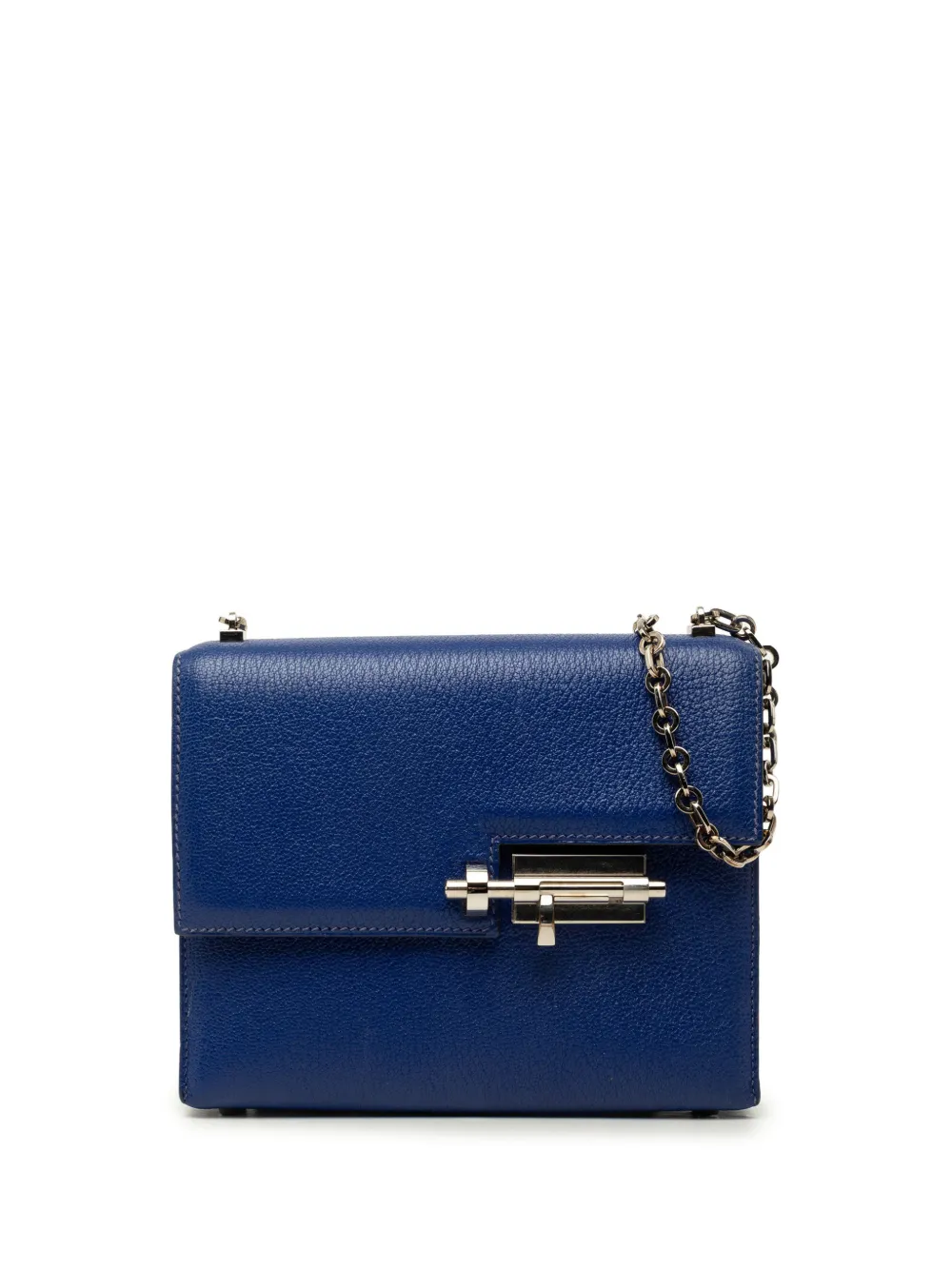 Hermès Pre-Owned 2018 Mini Chevre Mysore Verrou Chaine crossbody bag - Blue