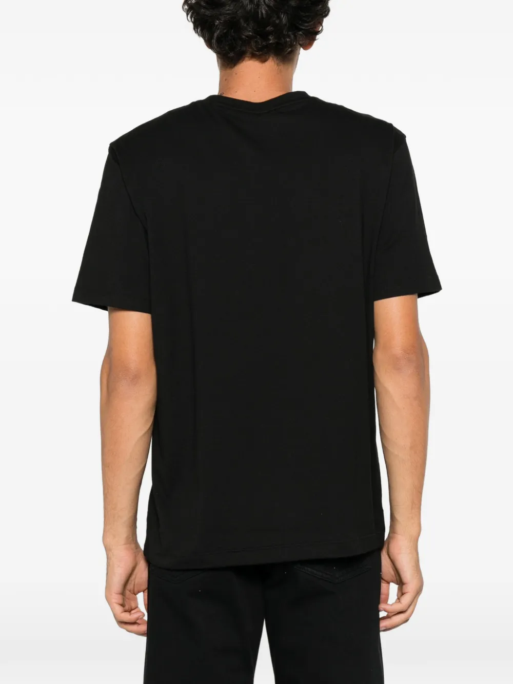 HUGO Devro graphic-print crew-neck T-shirt Zwart
