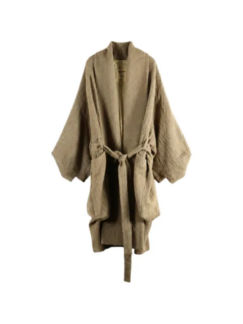 Uma Wang belted shawl-collar coat