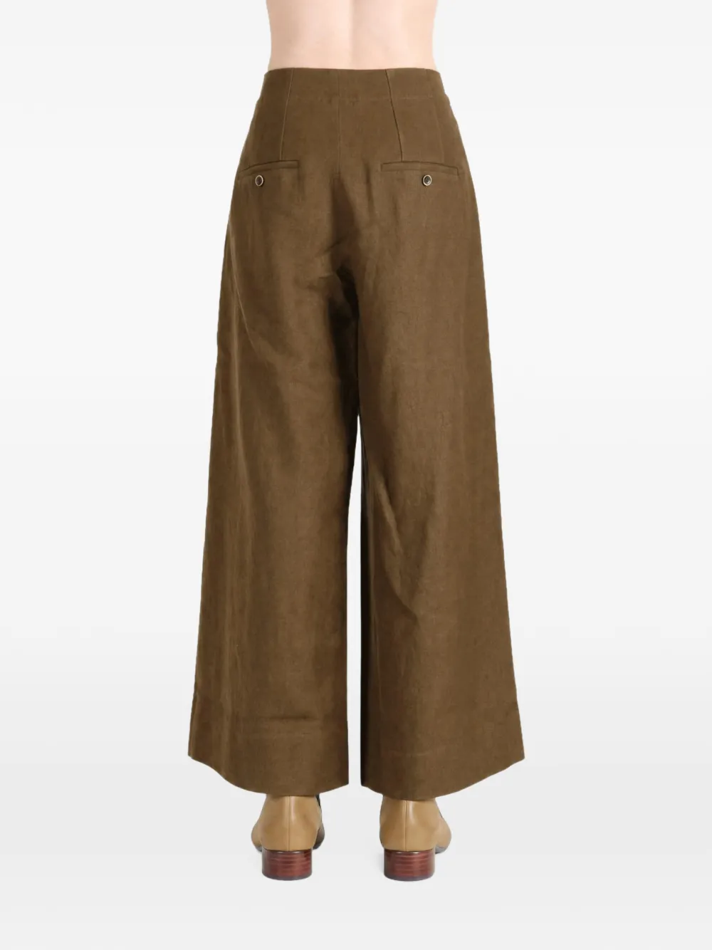Uma Wang asymmetric wide-leg trousers Bruin