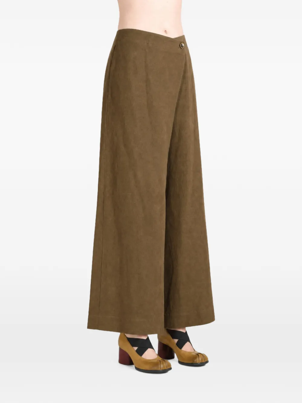 Uma Wang asymmetric wide-leg trousers Bruin