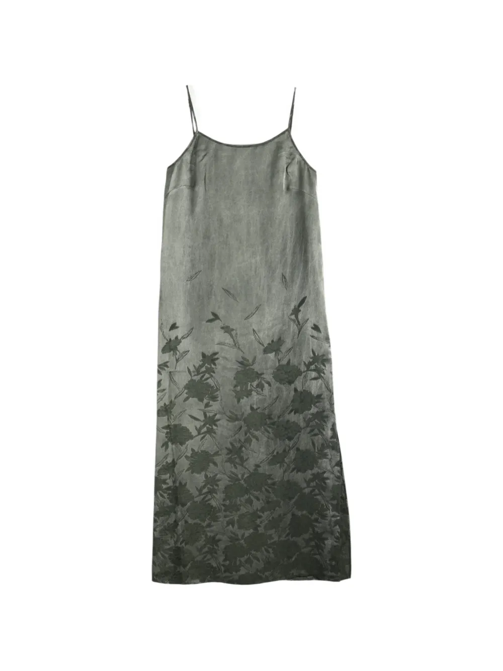 Uma Wang floral-print slip midi dress - Vert Uma Wang floral-print slip midi dress - Vert