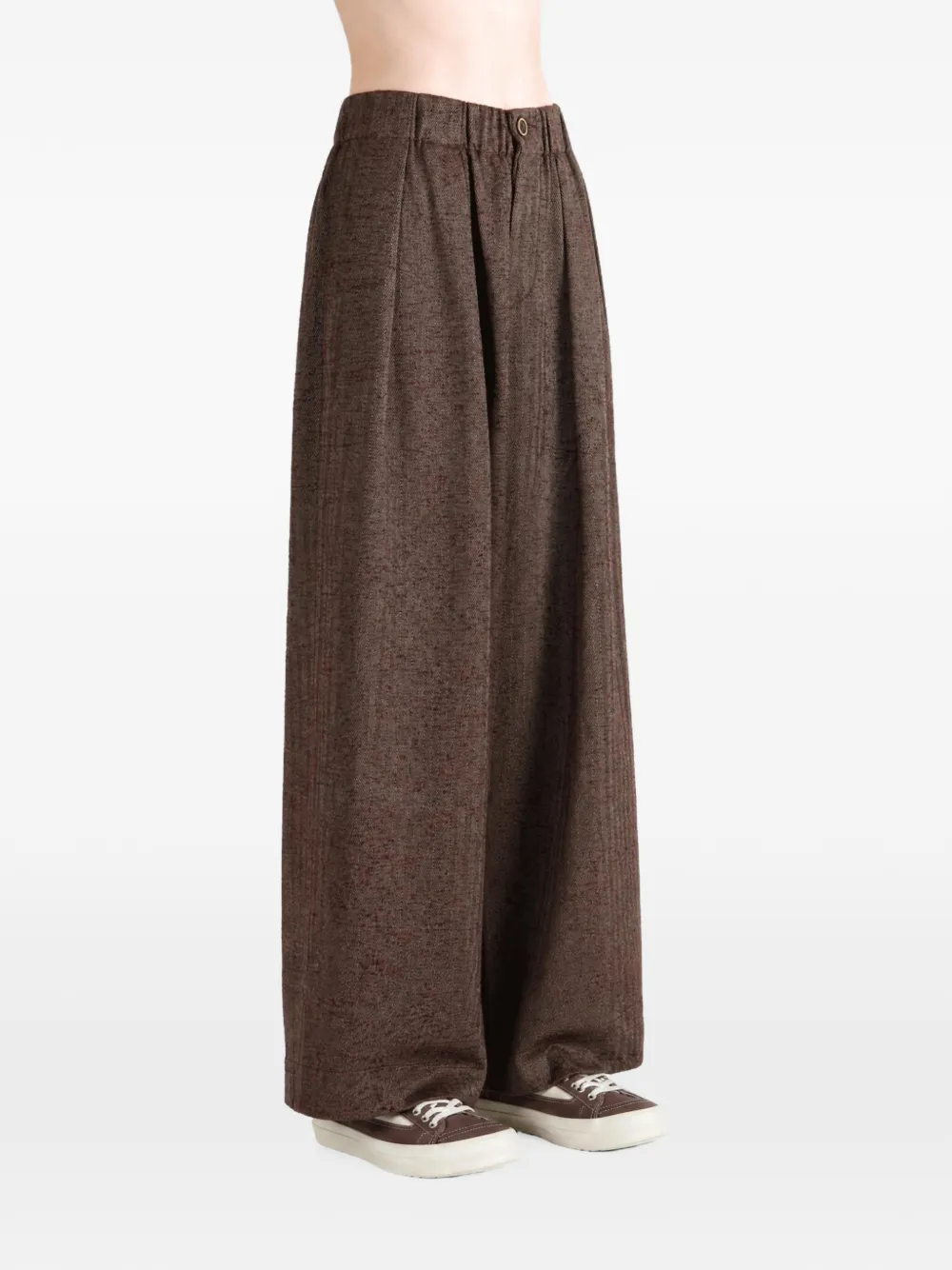 Uma Wang Poetic pleated wide-leg trousers Bruin