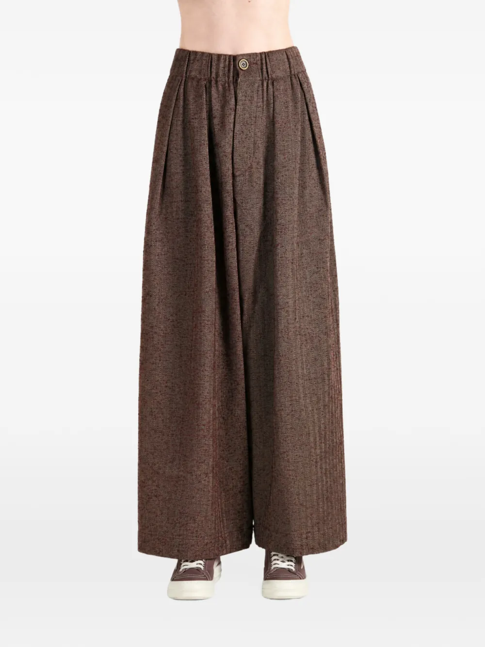 Uma Wang Poetic pleated wide-leg trousers Bruin