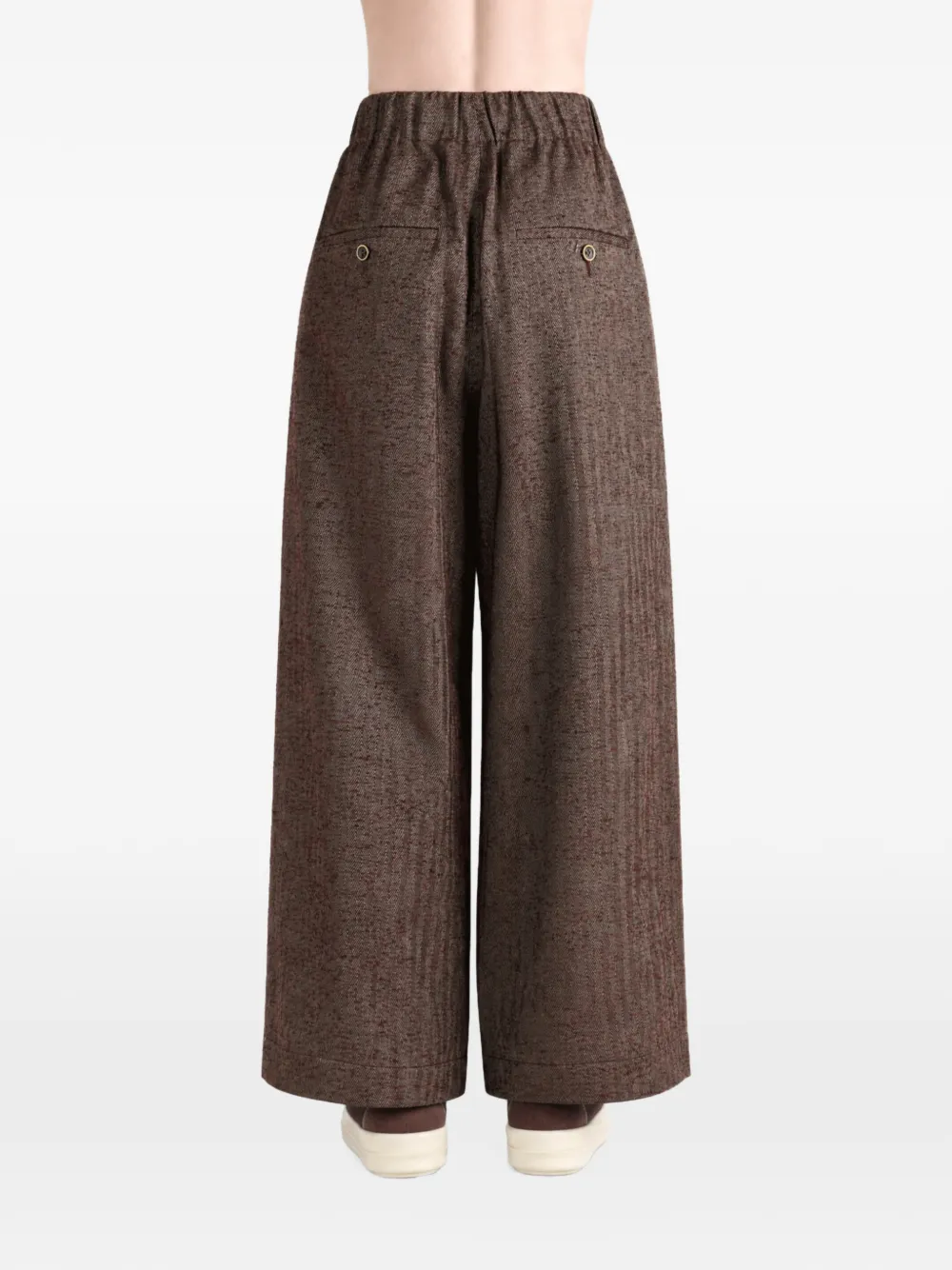 Uma Wang Poetic pleated wide-leg trousers Bruin