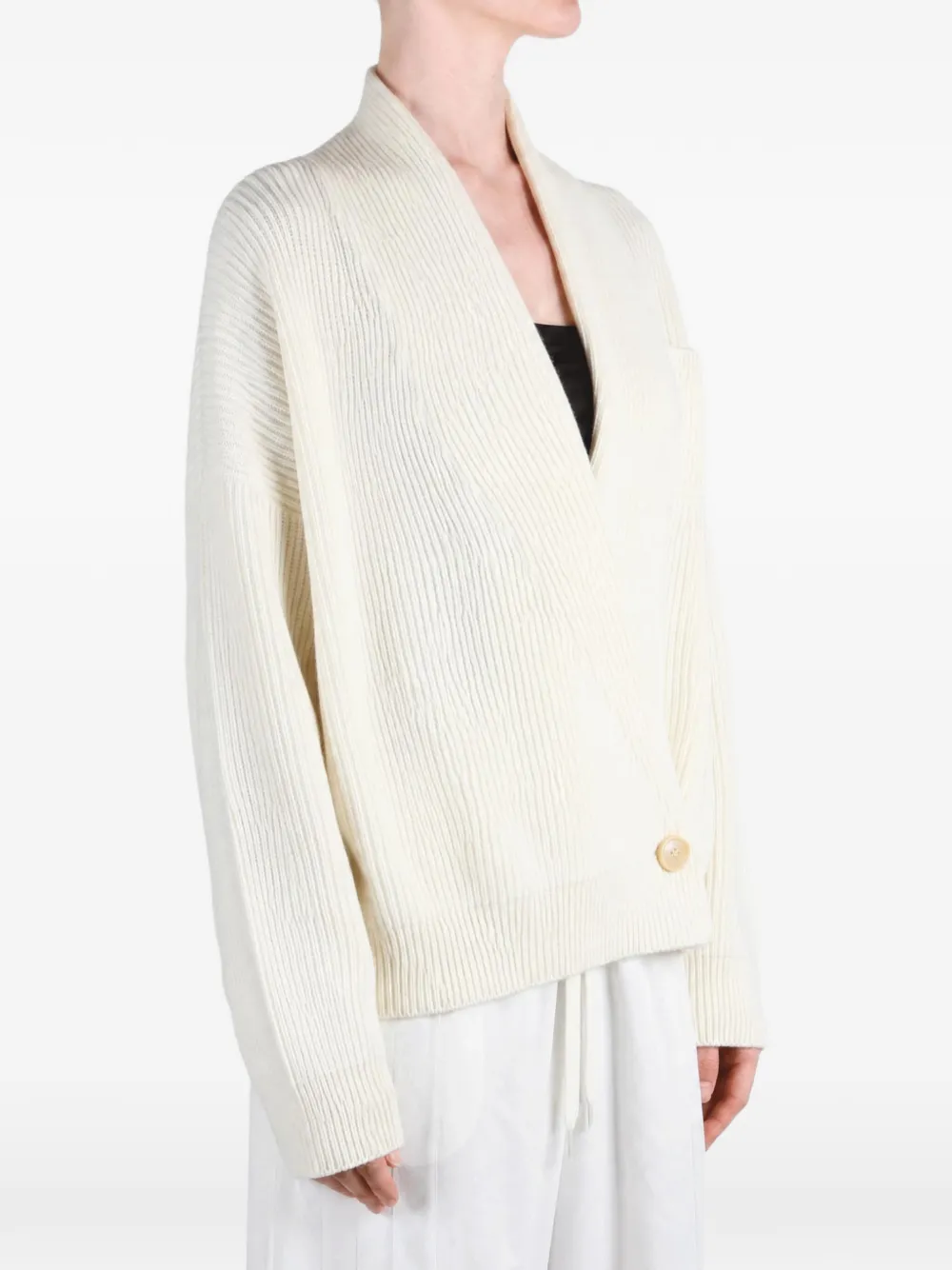 Brunello Cucinelli English rib cashmere cardigan Beige