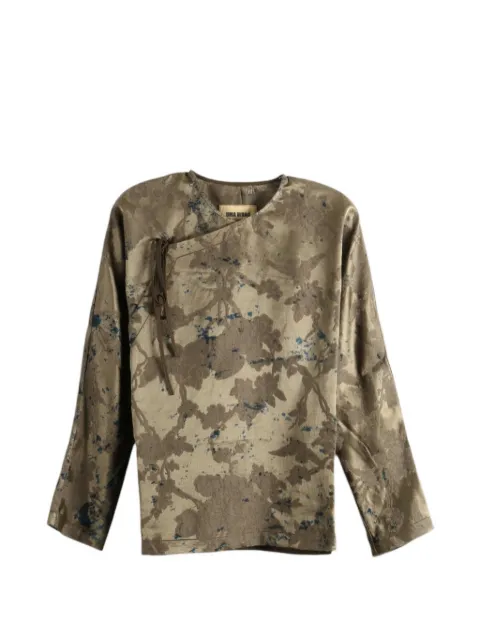 Uma Wang floral-print tie-fastening blouse