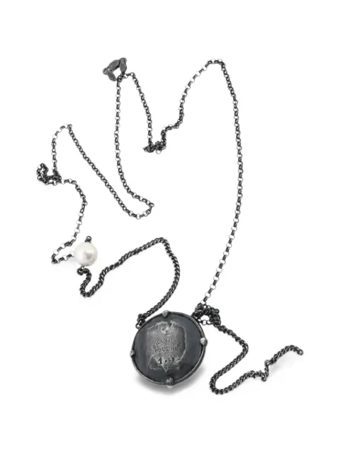 Detaj freshwater pearl coin-pendant necklace