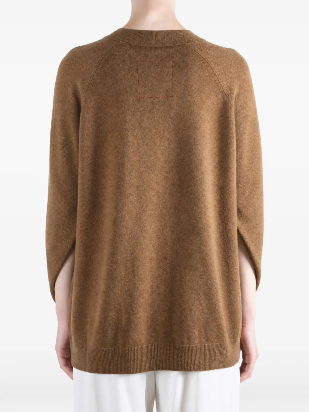 Uma Wang wrap-detail V-neck cardigan Bruin