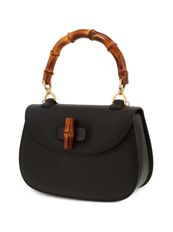 GUCCI バンブー　ショルダーバッグ Gucci Pre-Owned バンブー ショルダーバッグ | ブラック | FARFETCH JP