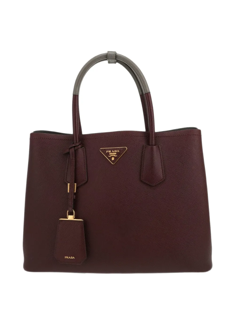 Prada Pre-Owned 2020s medium Double Saffiano leather tote bag - Rosso