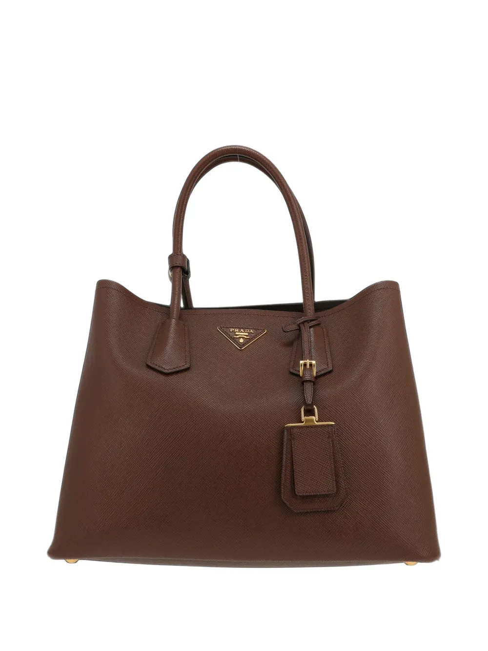 Prada Pre-Owned medium Double Saffiano tote bag - Marrone