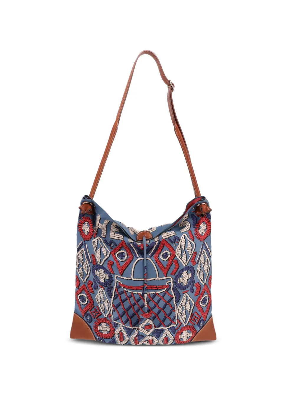 Hermès Pre-Owned 2009 City Schultertasche aus Seide - Blau