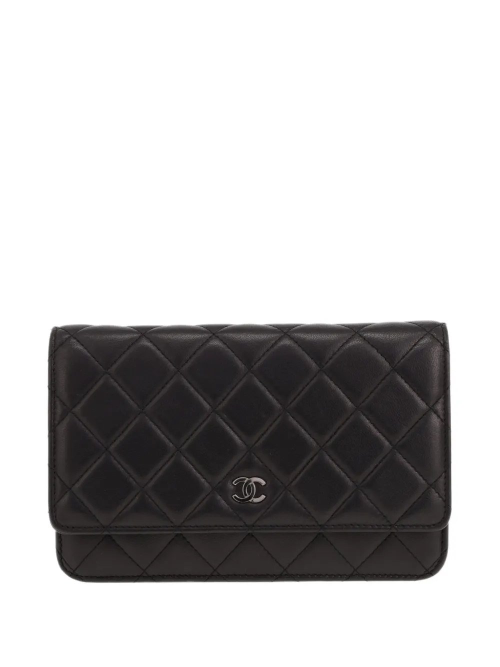 CHANEL Pre-Owned 2014 quilted Wallet on Chain shoulder bag - Black