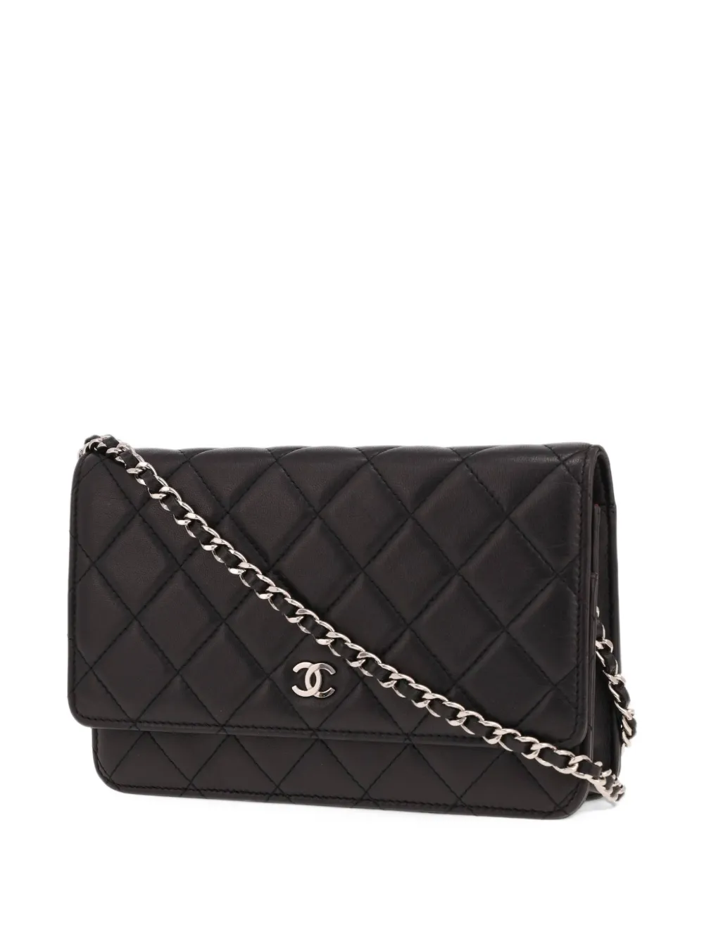 CHANEL Pre-Owned 2014 gewatteerde schoudertas met kettinghengsel Zwart
