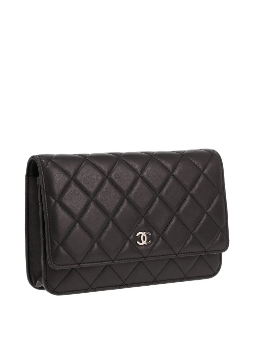 CHANEL Pre-Owned 2014 gewatteerde schoudertas met kettinghengsel Zwart