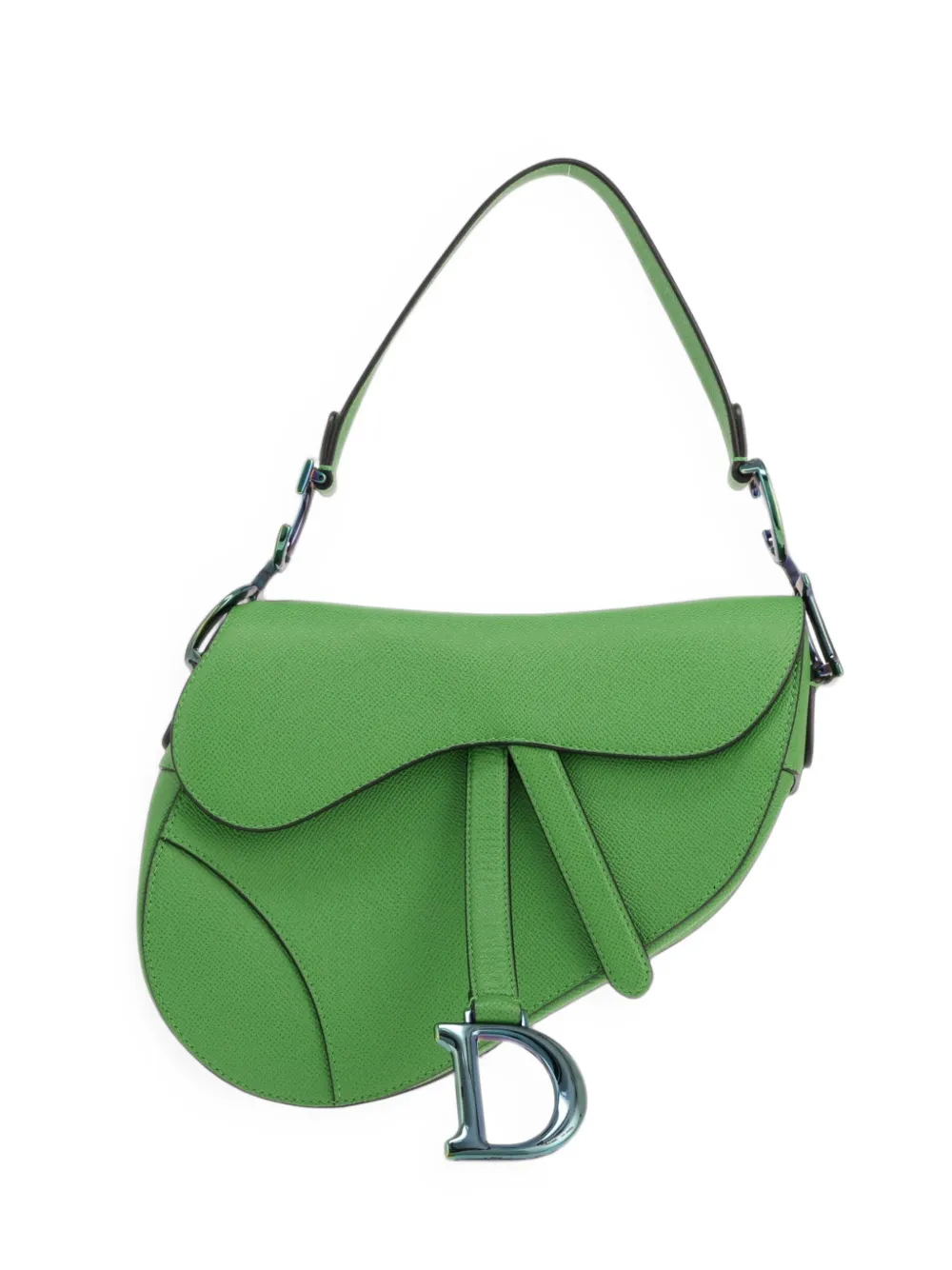Christian Dior Pre-Owned 2020's Saddle grained leather shoulder bag - Grün