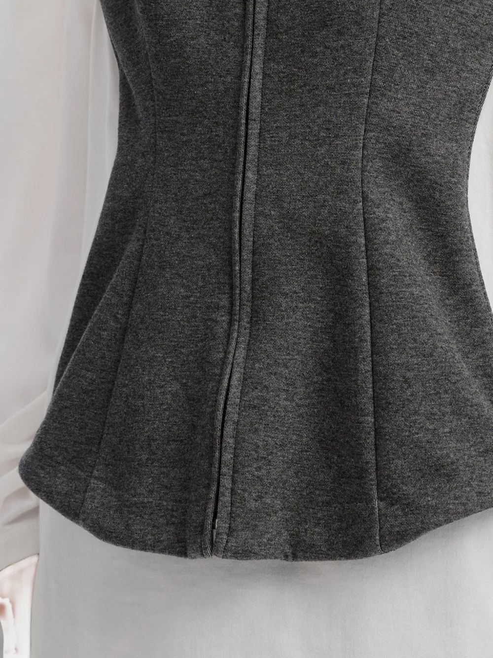 Enföld layered-design zip-up blouse Wit