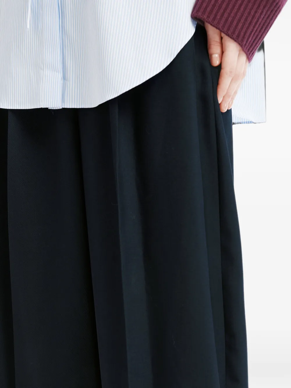 Enföld pleated wide-leg trousers Blauw