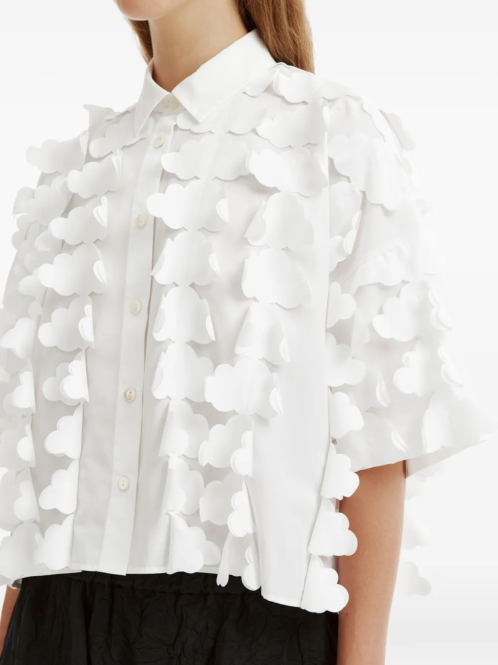 Enföld cloud-appliqué shirt Wit