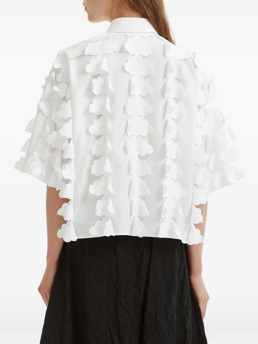 Enföld cloud-appliqué shirt Wit