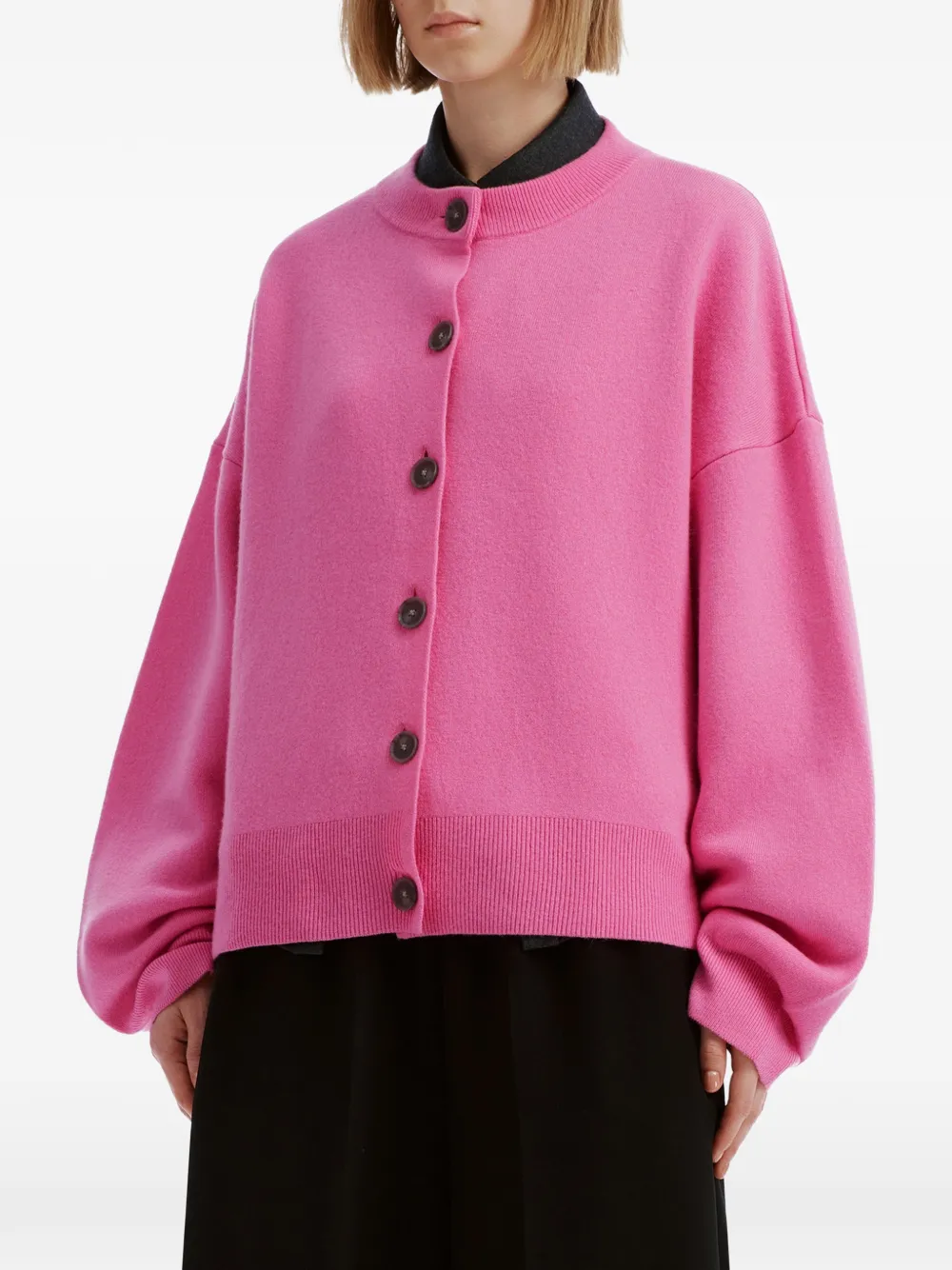 Enföld drop-shoulder cardigan Roze
