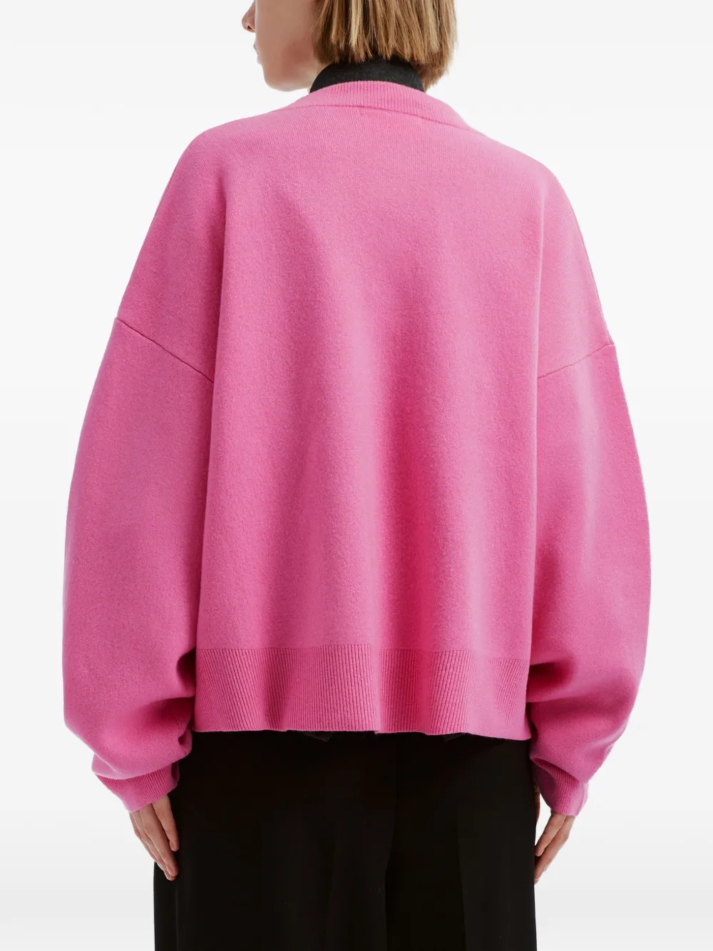 Enföld drop-shoulder cardigan Roze