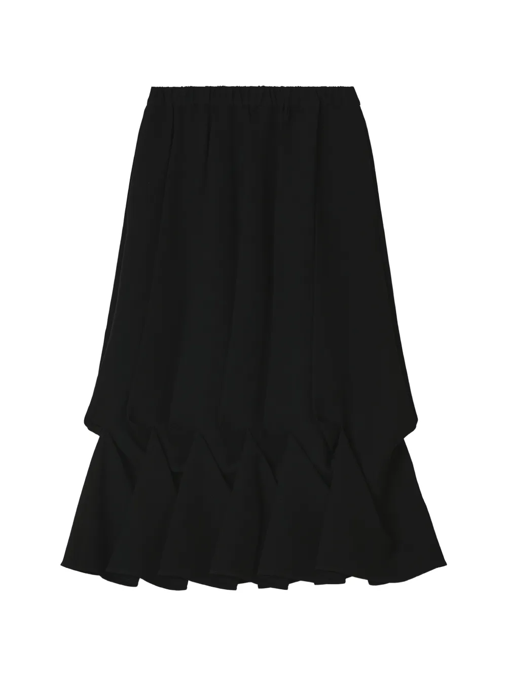 Enföld pleated origami-style midi skirt Zwart