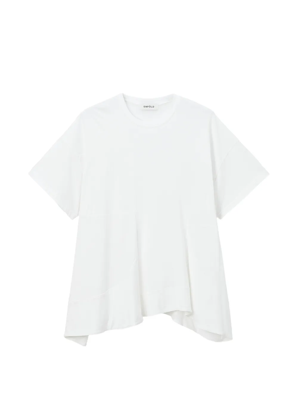 Enföld asymmetric panelled T-shirt Wit