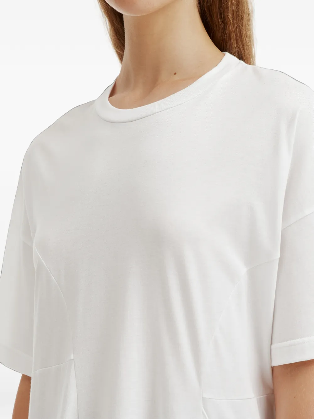 Enföld asymmetric panelled T-shirt Wit
