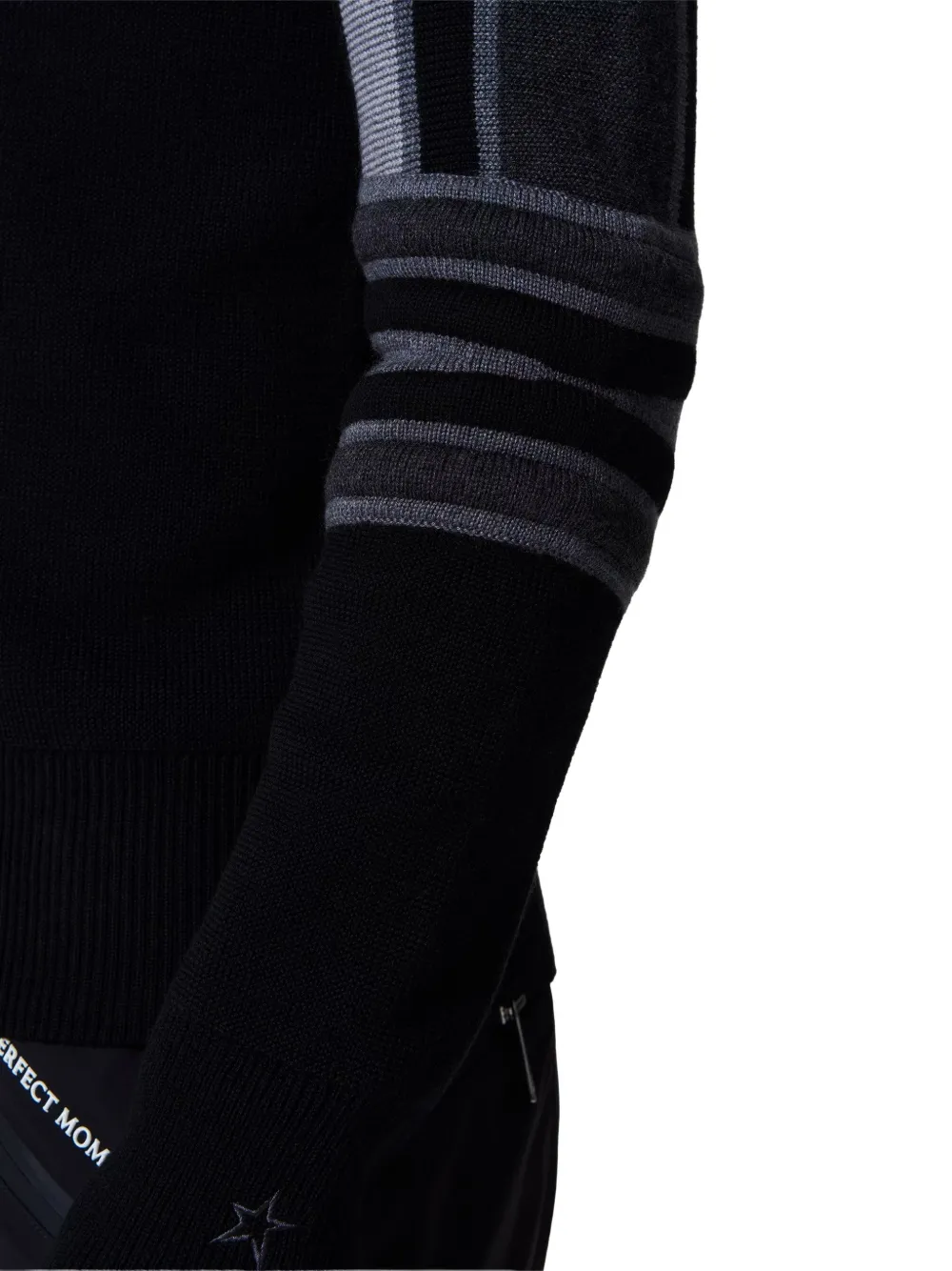 Perfect Moment merino wool Slalom sweater Zwart