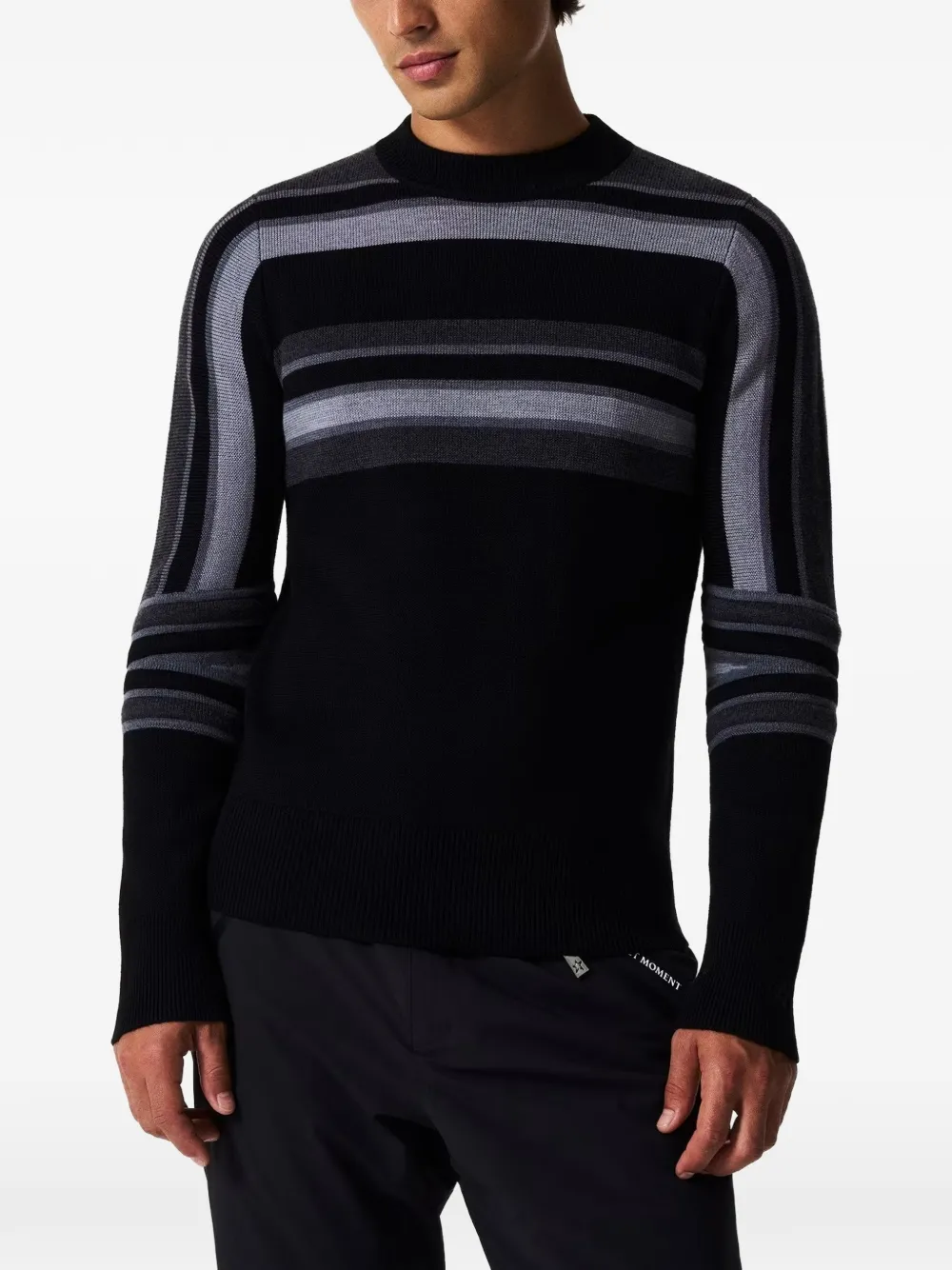 Perfect Moment merino wool Slalom sweater Zwart