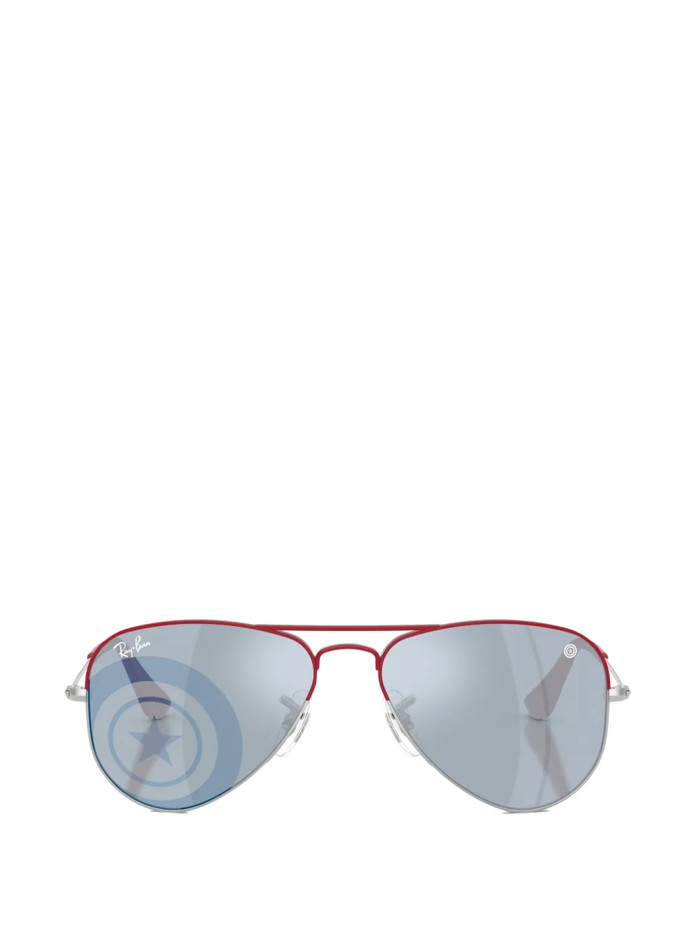 RAY-BAN JUNIOR x Marvel Captain America pilot-frame sunglasses Rood