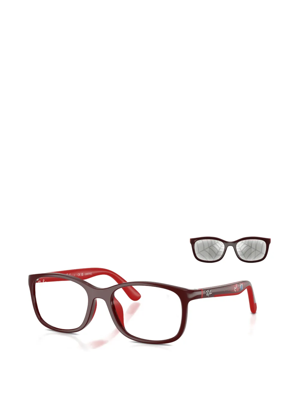 RAY-BAN JUNIOR x MARVEL© Spiderman rectangle-frame sunglasses Rood